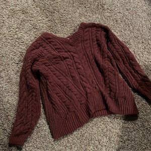 Maroon Knit Sweater